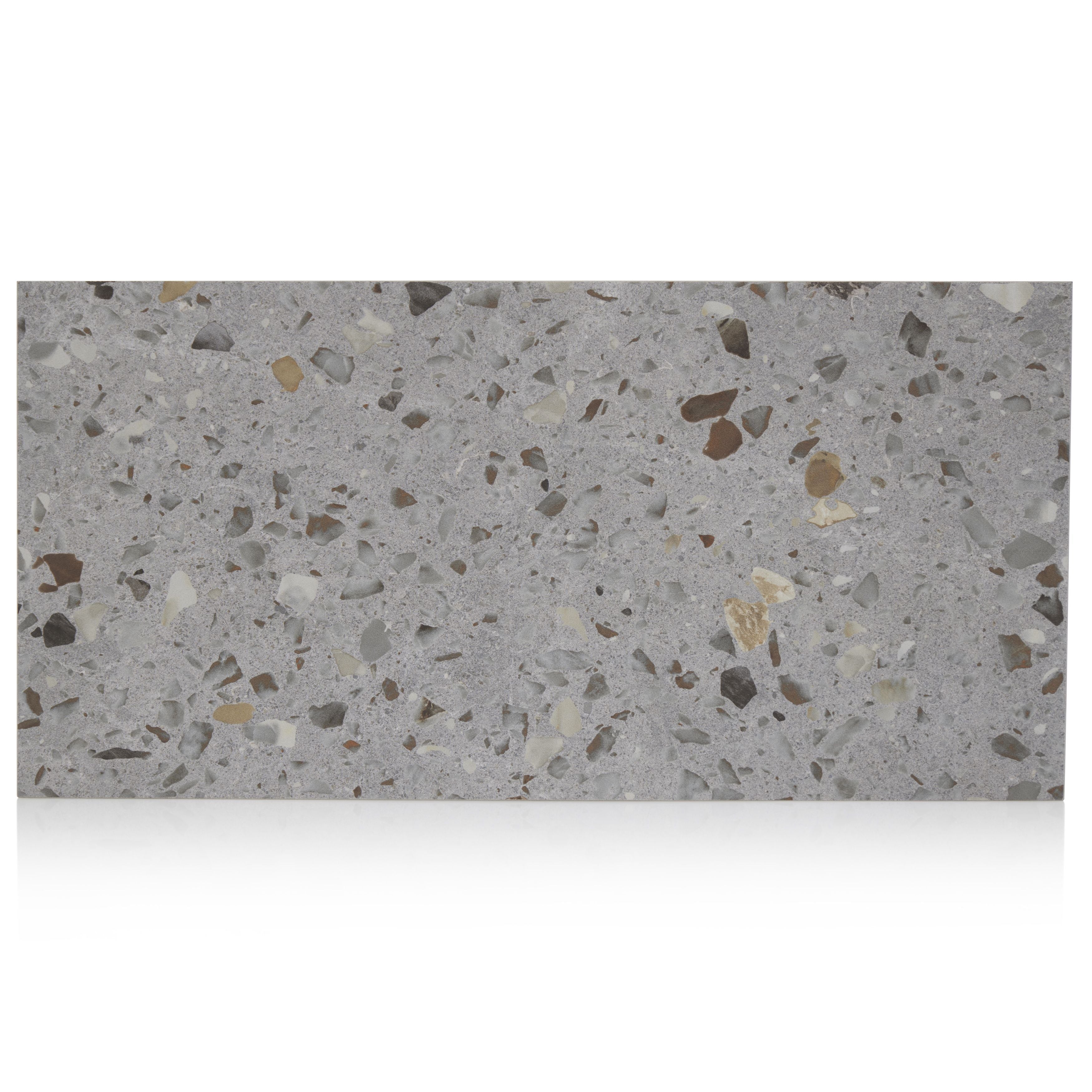 12x24 Fragment Gray matte porcelain tile - Industry Tile